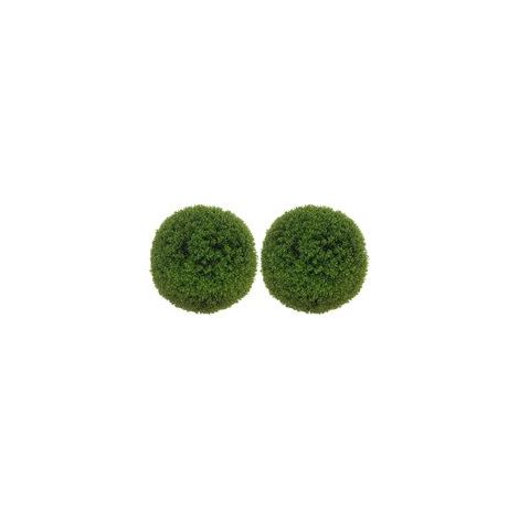 Set mit 2 künstlichen Buchsbaumkugeln, 40 cm, für die Innen- und Außendekoration, dunkelgrün