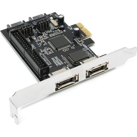 Carte adaptatrice PCIe vers SATA ESATA IDE PCB Convertisseur réseau Matériel informatique avec CD de pilotes (1/5)