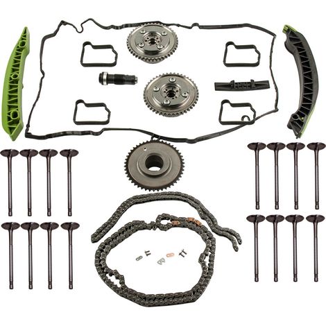Timing Chain Kit+ Inlet Outlet Valves For Mercedes Class C E W203 W204 W212 SLK