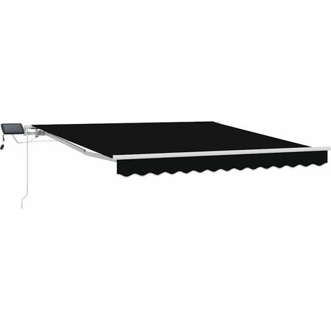 Maison Exclusive - Tenda Retrattile Nero 350 x 250 cm Tessuto e acciaio