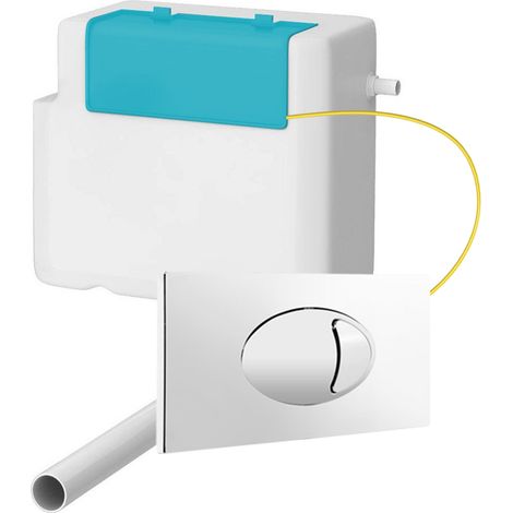 Dual Flush Concealed Cable Cistern with Chrome Flush Plate (1/2)