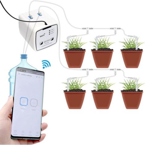 Système d'Arrosage Intelligent Double Pompe avec Minuterie et Contrôle à Distance Wifi