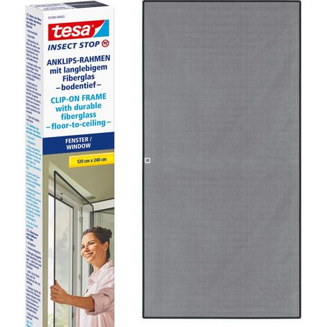 tesa Insect Stop Clip On mosquitera antracita 2,4x1,2m