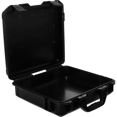 Mallette à Outils en PP Noir Multi-Usage Rangement Outillage Compact et Poignée Confortable, Boîte Portable pour Usage Quotidien et Camping (1/5)