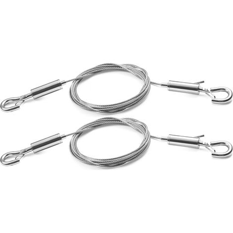 2 verstellbare Bilderaufhängedrähte – 1 m x 1,5 mm, hochbelastbarer Edelstahl – AquaForge (1/5)