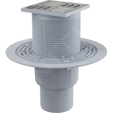 Alcadrain Douchegoten - Siphon de sol 105x105 mm, diamètre 50/75 mm, arrêt des odeurs d'eau, acier inoxydable/plastique APV2311 (1/3)
