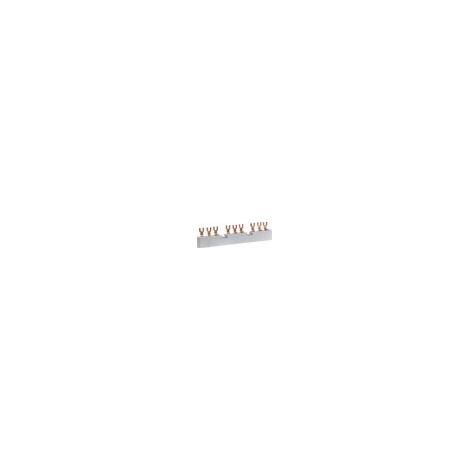 Barre de pontage pour 3 disjoncteurs moteur 3P 63A fourche 10mm² HAGER KD303M (1/2)