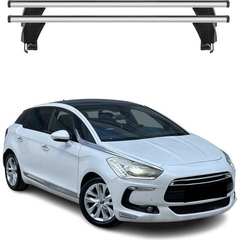 OMAC Dachträger Querträger Alu für DS 5 2015-2018 FL – Abschließbar – T-Nut – City-Crash-getestet – Max. 50 kg Silber (1/5)