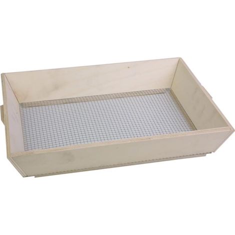Tamis de Sol en Bois rectangulaire 32x22x11 cm, Tamis a Compost avec Maillage Fin 6x6 mm, Tamis Manuel pour Terre terreau Sable et Gravier, Tamis de Jardin Leger pour tamisage Precis (1/5)