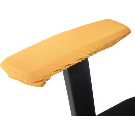 Housse de dossier de chaise amovible 1 paire, protecteur élastique pour accoudoir de bureau, couleur or. (1/5)