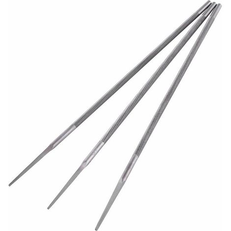 RHG Jeffergarden Lot de 3 Limes Rondes pour Tronçonneuse 4,8 mm Lime Tronconneuse (4 mm/4,8 mm/5,5 mm en option) (4,8 mm)