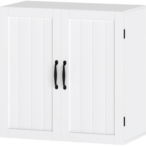 Levede Wall Cabinet Hanging Kitchen Cupboard Bathroom Storage Organiser White (1/5)