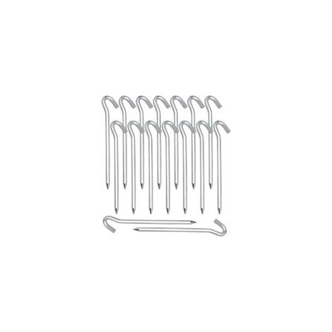 Sardines Piquet,Piquet de Fixation 20 Pièces Piquets de Tente en Piquets de Fixation Sol Crochet pour Tente De Sardines Camping Jardinage Acier Galvanisé Sardine Tente Argenté (1/5)