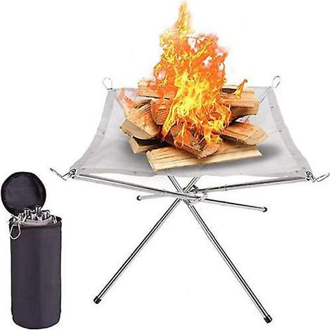 Support pliable pour feu de camp extérieur et poêle à bois pour chauffage de jardin (1/5)
