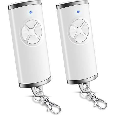 868,3 MHz Telecommande Portail pour HSE4 BS, 4 Canaux, Lot de 2 Bip Portail Porte De Garage Compatible avec HSE-4-868-BS, HSE2-868-BS, HS4-868-BS, HS1-868-BS, HSS4-868-BS, HSP4-868-BS, Blanc (1/5)