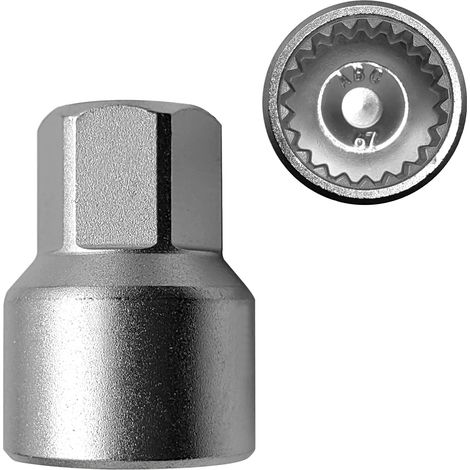 Ortviai Clé de démontage pour boulons antivol de jantes Porsche – Douille fine 67 mm en acier trempé