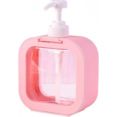 Distributeur de savon transparent à pompe, flacon de savon pour les mains en plastique de 500 ml, flacon à pompe rechargeable pour liquide vaisselle. (1/5)