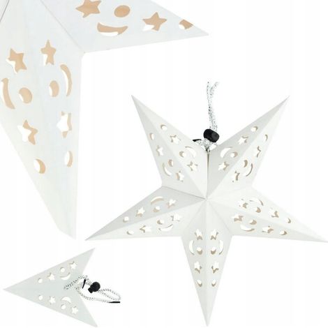 LED-Papierstern-Weihnachtsfensterdekoration, leuchtend, 3D (1/5)