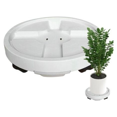 Drehbarer Pflanzenständer mit Rollen, Pflanzenständer mit Rollen, Pflanzgefäßhalter, Blumentopftablett mit Rollen für Schlafzimmer, Wohnzimmer, Balkon (1/5)