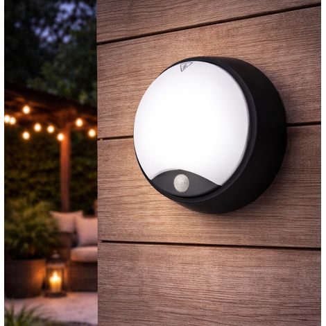 Plafón LED Exterior 10W 1000Lm CCT (Tonalidad Luz Regulable) 3000-4000-6500ºK Detector Proximidad IP65 Acabado Negro (1/3)