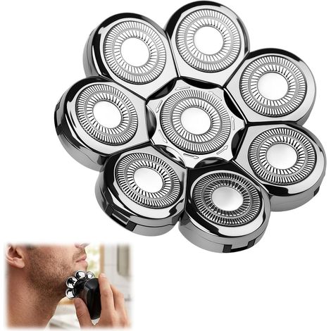 Tête De Rasoir 8D Remplacement Lames Rotatives Acier Inoxydable Étanche (1/5)