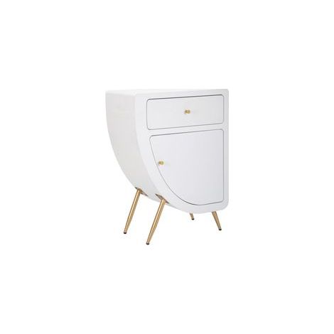 Table de chevet mauro ferretti blanc 60 cm x 79 cm (1/5)