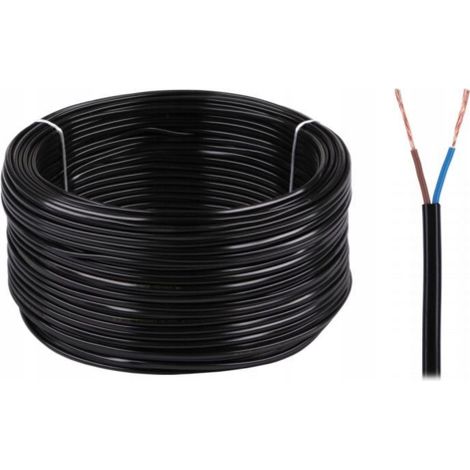 Cable eléctrico negro OMYp 2x1 de 100 m (1/3)
