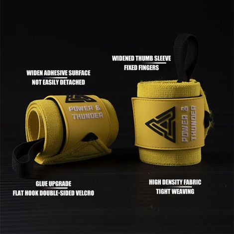 Bracelets de fitness de soutien de poignet de qualité supérieure protègent votre poignet pendant séances d’entraînement GYM-07-Gris (1/4)