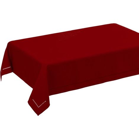 Nappe Rectangulaire Rouge Bordeaux - 210x150cm (1/3)
