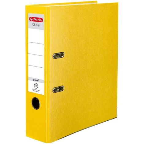 Raccoglitore A4 da 8 cm in PP giallo, cartella Q
