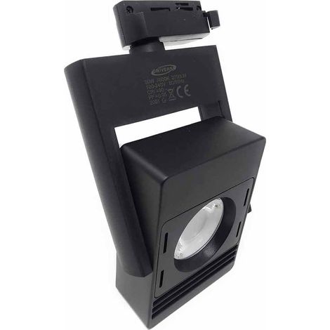 Faro proiettore led cob da binario 30 watt faretto luce calda 3000k illuminazione vetrine orientabile da soffitto (1/4)