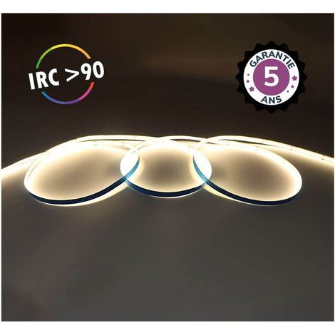 Striscia LED COB 3000K 5 m 320 LED/m 9W/m IP20 – 24V – Garanzia 5 anni Miidex Lighting® (1/2)