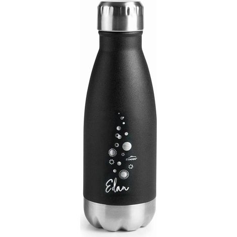Lacor Bottiglia in acciaio inox a doppia parete, nero, 0,26 l (1/5)