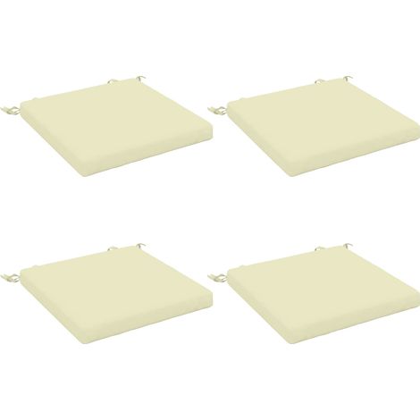 Sitzkissen SOEST 4 stk. 100 % Polyester Creme 50 x 50 x 5 cm vidaXL (1/5)