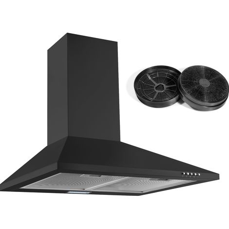 respekta Hotte de cheminée Hotte aspirante 60 cm acier inoxydable Hotte murale