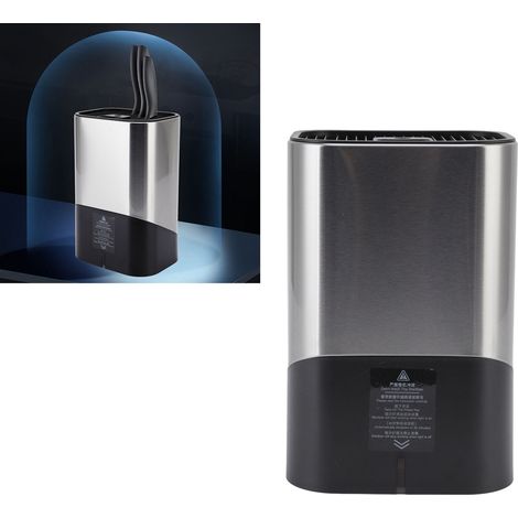 Porte-couteaux stérilisant à brancher sur secteur (5 V), support à couteaux pour désinfection à l'ozone, petit porte-couteaux stérilisant pour usage domestique, récipient pour ustensiles de cuisine à  (1/5)
