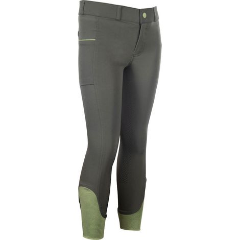 4/5 anni, blu scuro: Pantaloni da bambina per equitazione modello Claire full grip con caviglia in rete