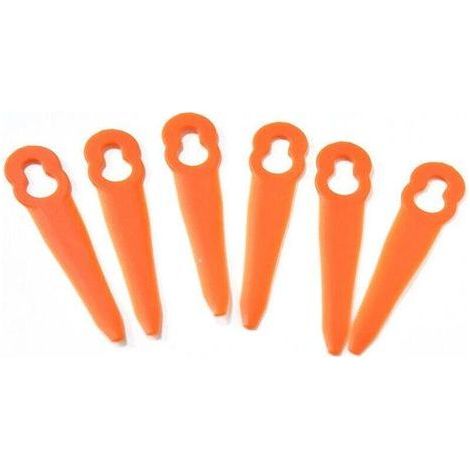 ALLIANDIS 100 lames de tondeuse en plastique - Lames de coupe en ABS - Lames en plastique - Ouverture de 1,15 x 0,7 cm - Accessoires de tonte - Coupe-bordures (1/4)