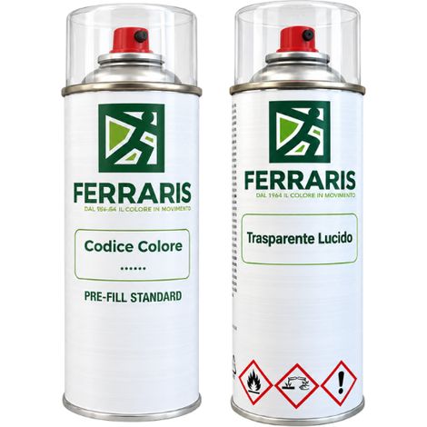 Kit Vernice Auto Spray compatibile con OPEL AGILA 20R SAPHIRSCHWARZ BLACK MET. e Trasparente Lucido Spray - kit ritocco vernice metallizzata 400+400 ml di VerniciSpray (1/2)