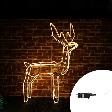 Renna natalizia Luminosa Led da giardino con testa mobile 60x27x60cm Wisdom (1/5)
