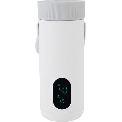Kettle électrique Portable 350 Ml, Acier Inoxydable, Batterie 27000mAh, Alimentation USB, pour la Voiture, le Camping, la Randonnée, le café Bouillant Rapide, le thé, le Lait (1/5)