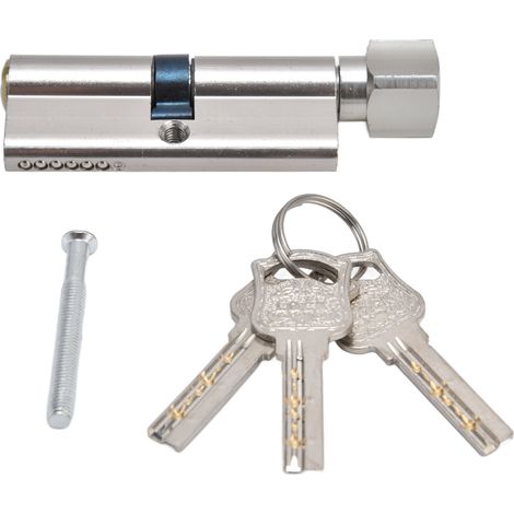 Serrure à Cylindre - Alliage D'aluminium 6 Goupilles - Pour Armoire Boîte Aux Lettres Tiroir - Avec 3 Clés (1/5)