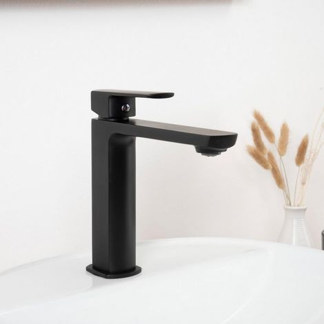 Grifo negro para lavabo Louga (1/4)