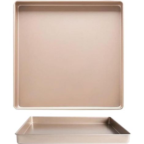 11in Plaque Patisserie 6 cm Plaque Patisserie Pour Four Plaque de Cuisson Carré Doré Plaque de (1/5)