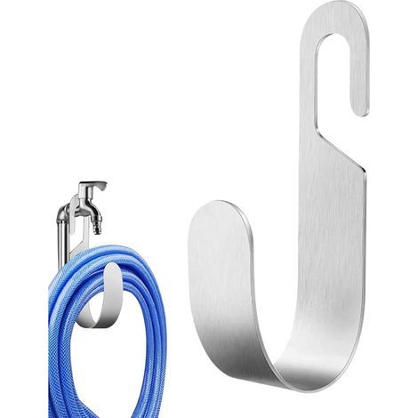 Hose Holder for Garden Fence House Metal Hooks Wall Mounted Garden Hose Holder (1/5)
