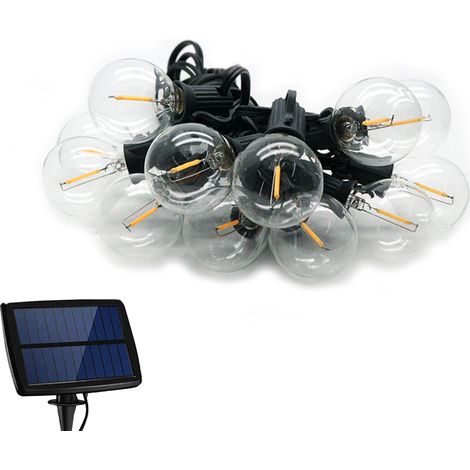 Guirlande lumineuse solaire LED Forever Light SUNARI FLS-120 5,5 m + 10 ampoules transparentes G40 IP44-AquaForge (1/5)