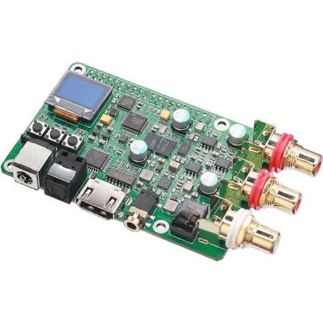 ES9038Q2m DAC-Decoderplatine für Raspberry Pi: HiFi-Audio, Koaxial-, Glasfaser-, I2S- und Analogausgang, kompatibel mit 768 kHz 32 Bit und DSD512 (1/5)