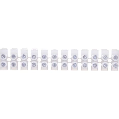 Bornier fileté 1,5 mm² 12 pistes en polyamide PA66 avec rondelle blanche LPA12-1,5 89091110