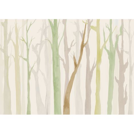Papier peint panoramique naturel Bois Ombreux (1/5)