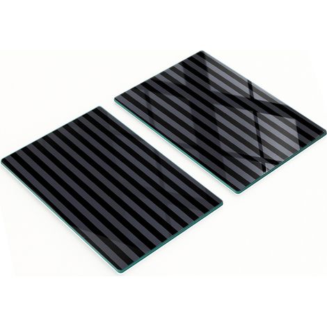 Tablas de vidrio decorativas multifuncionales para cocina, rayas grises, 2x40x52 cm (1/5)